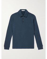 MR P. - Ribbed Stretch Cotton And Merino Wool-Blend Polo Shirt - Lyst