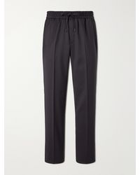 Brioni - Asolo Straight-Leg Wool Drawstring Trousers - Lyst