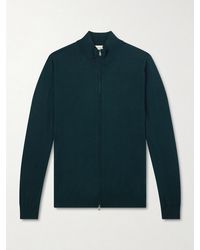Piacenza 1733 - Slim-fit Virgin Wool Zip-up Cardigan - Lyst