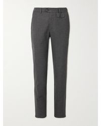 Oliver Spencer - Fishtail Straight-leg Cotton And Wool-blend Suit Trousers - Lyst