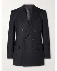Tom Ford - Double-breasted Pinstriped Wool Suit Jacket - Lyst