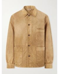 AURALEE - Garment-Dyed Cotton-Moleskin Blouson Jacket - Lyst