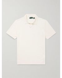 Incotex - Zanone Slim-fit Cotton And Silk-blend Polo Shirt - Lyst