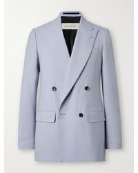 Dries Van Noten - Slim-Fit Double-Breasted Wool And Mohair-Blend Blazer - Lyst