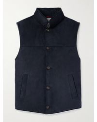 Brunello Cucinelli - Padded Suede Down Gilet - Lyst