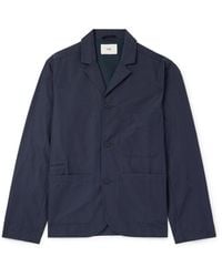 Folk - Cotton And Linen-Blend Poplin Blazer - Lyst