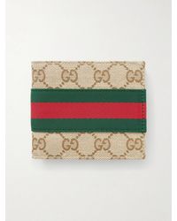 Gucci - Webbing-Trimmed Monogrammed Canvas Bi-Fold Wallet - Lyst
