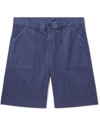 Massimo Alba - Straight-leg Cotton-blend Shorts - Lyst