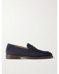 Brunello Cucinelli - Flex Suede Penny Loafers - Lyst