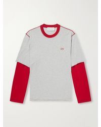 Ami Paris - Logo-Appliquéd Cotton-Jersey T-Shirt - Lyst