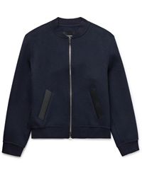 Yves Salomon - Leather-Trimmed Wool And Cashmere-Blend Felt Bomber Jacket - Lyst
