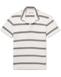 Orlebar Brown - Slim-fit Striped Cotton-terry Polo Shirt - Lyst