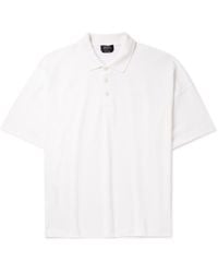 A.P.C. - Antoine Logo-embroidered Cotton-piqué Polo Shirt - Lyst