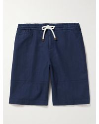 Brunello Cucinelli - Straight-leg Stretch-cotton And Linen-blend Bermuda Shorts - Lyst