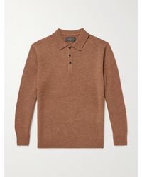 Beams Plus - Wool Polo Shirt - Lyst