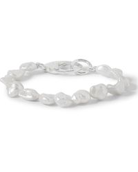 Hatton Labs Gnocchi Sterling Silver And Pearl Bracelet - White
