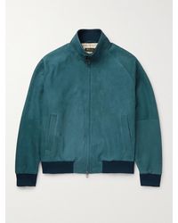 Loro Piana - Rain System Suede Bomber Jacket - Lyst