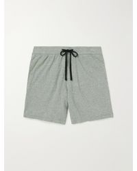 James Perse - Straight-Leg Garment-Dyed Cotton-Jersey Drawstring Shorts - Lyst