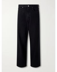 A.PRESSE - Straight-leg Cotton And Silk-blend Piqué Trousers - Lyst