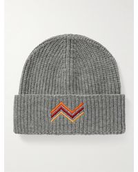 Missoni - Embroidered Ribbed Wool Beanie - Lyst