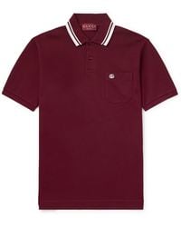Gucci - Cotton Piquet Polo Shirt With Embroidery, Ready-To-Wear - Lyst