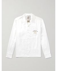 GALLERY DEPT. - Omar Camp-Collar Logo-Embroidered Cotton-Satin Shirt - Lyst
