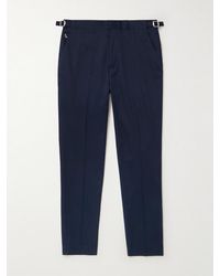 Orlebar Brown - Brandon Slim-fit Tapered Stretch Cotton And Cashmere-blend Twill Trousers - Lyst