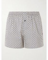 Zimmerli of Switzerland - Printed Cotton-Sateen Boxer Shorts - Lyst
