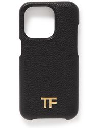 Tom Ford - Logo-embellished Full-grain Leather Iphone 13 Pro Case - Lyst