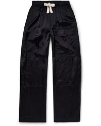 Dries Van Noten - Pannoch Wide-Leg Satin Drawstring Cargo Trousers - Lyst