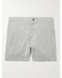 Onia - Calder Straight-leg Mid-length Striped Swim Shorts - Lyst