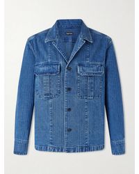 Tom Ford - Herringbone Denim Overshirt - Lyst