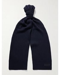 Gucci - Logo-Appliquéd Ribbed Wool Scarf - Lyst