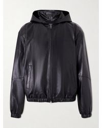 Amomento - Leather Hooded Jacket - Lyst