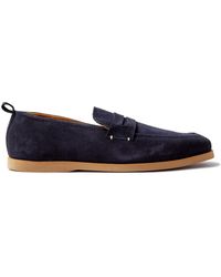 MR P. - Regenerated Suede By Evolo® Penny Loafers - Lyst