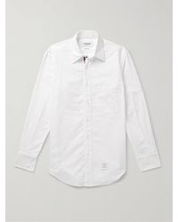 Thom Browne - Schmal geschnittenes Hemd aus Baumwoll-Oxford mit Button-Down-Kragen und Logoapplikation - Lyst