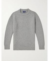 William Lockie - Cliveden Waffle-knit Wool Sweater - Lyst