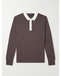 Drake's - Merino Wool-Jersey Polo Shirt - Lyst
