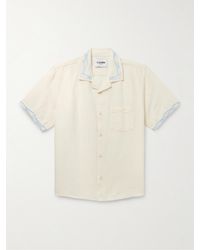 Corridor NYC - Camp-collar Embroidered Linen And Cotton-blend Shirt - Lyst