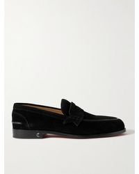 Christian Louboutin - No Penny Suede Loafers - Lyst