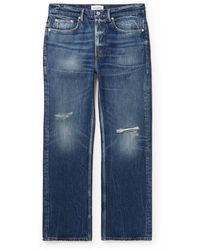 FRAME - The Boxy Straight-leg Distressed Jeans - Lyst