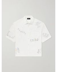 NAHMIAS - Scribble Cotton-blend Poplin Shirt - Lyst
