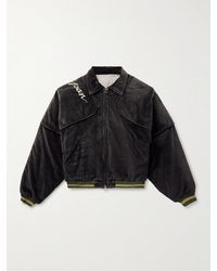Kapital - Sham Convertible Embroidered Cotton-velvet Bomber Jacket - Lyst