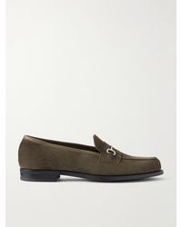 Edward Green - Putney Horsebit-Embellished Suede Loafers - Lyst