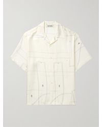 Rohe - Camp-collar Printed Silk-twill Shirt - Lyst