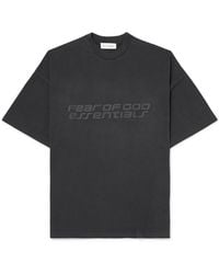 Fear Of God Oversized Logo-Appliquéd Cotton-Jersey Mock-Neck T
