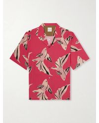 Paul Smith - Camp-Collar Printed Satin Shirt - Lyst