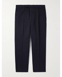 Thom Browne - Utility Tapered Garment-Dyed Cotton-Twill Trousers - Lyst