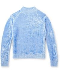 Dries Van Noten - Slim-Fit Chenille Mock-Neck Sweater - Lyst