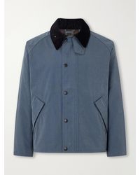 Barbour - Transporter Casual Corduroy-Trimmed Cotton-Moleskin Jacket - Lyst